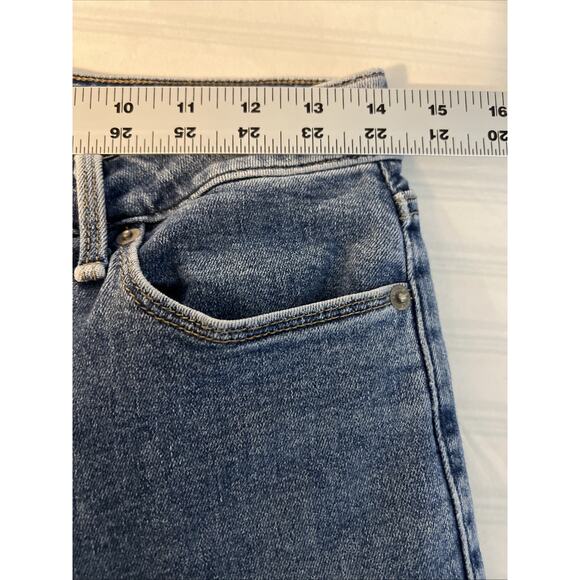 Abercrombie & Fitch Womens Simone High Rise Ankle Jeans Size 29 Blue Frayed Hem - Picture 8 of 10